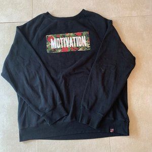 Motivation boutique camo rose crewneck sweater